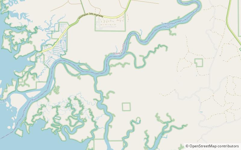 Refuge faunique national de Lower Suwannee location map