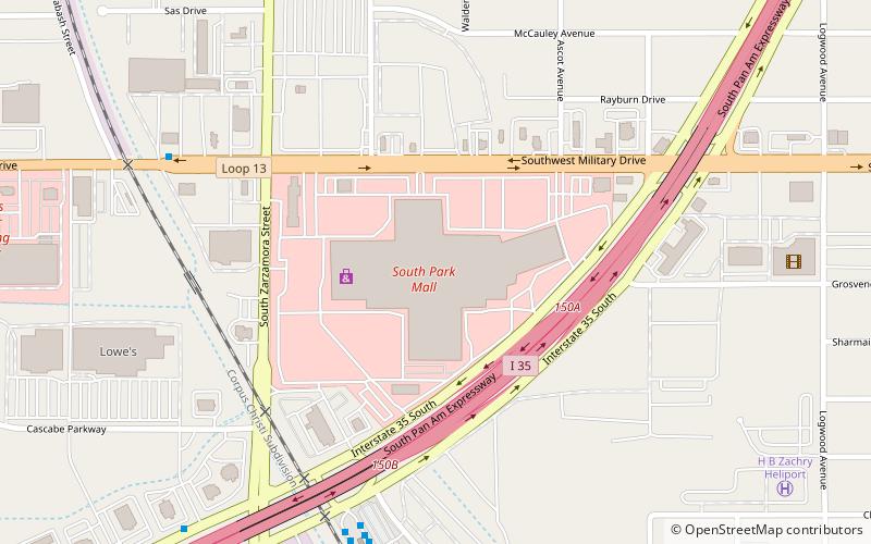 South Park Mall location map