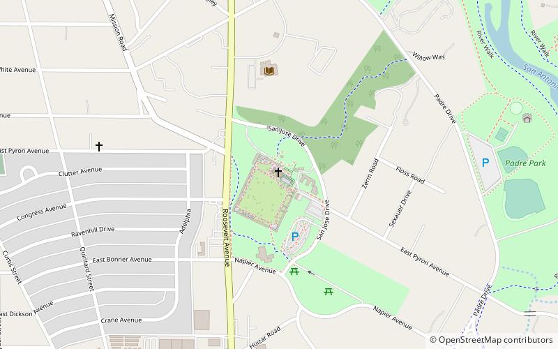 San Jose Mission location map