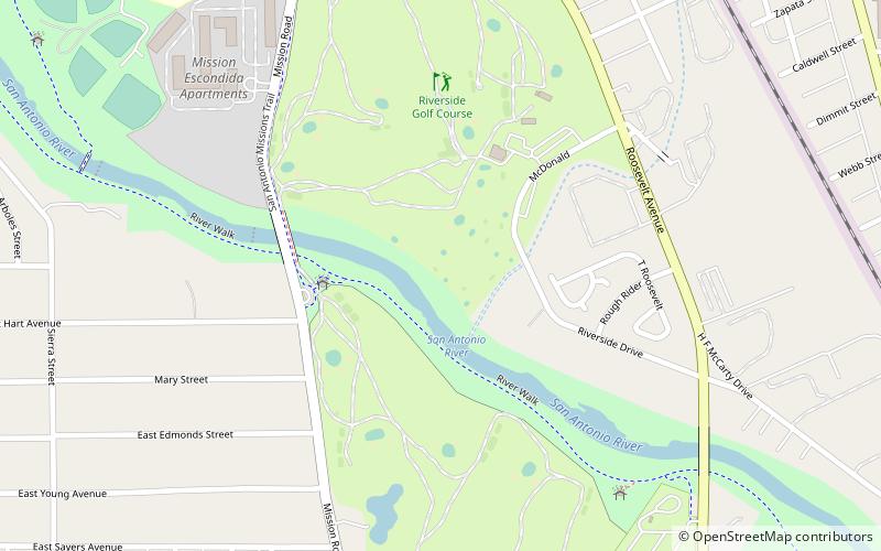 Riverside Golf Course location map