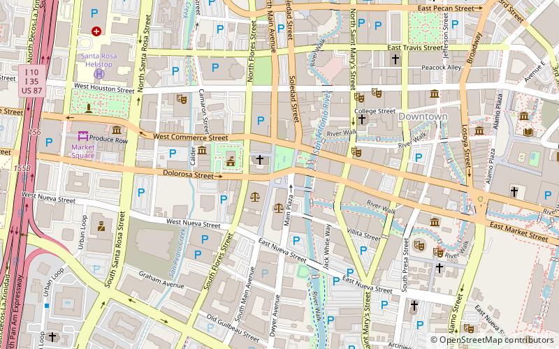 Main and Military Plazas Historic District location map