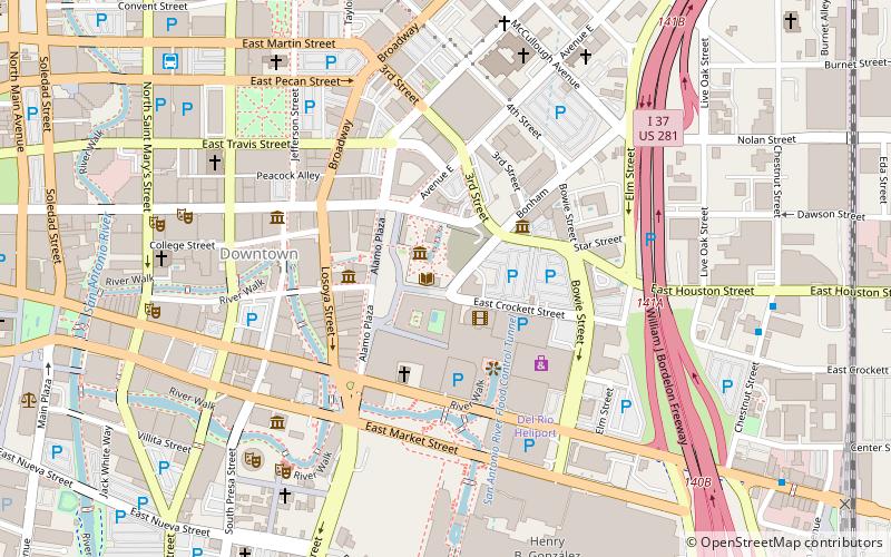 Alamo Plaza Historic District location map