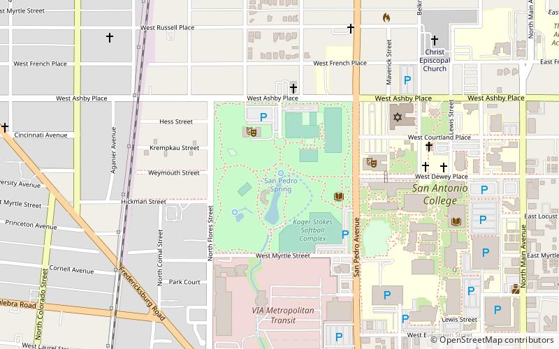 San Pedro Springs Park location map