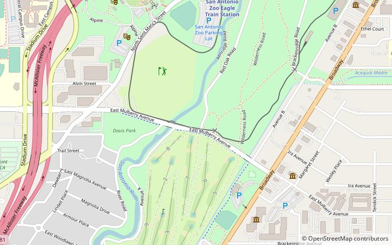 Brackenridge Park location map