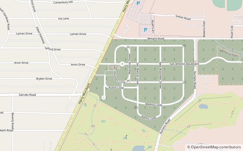 fort sam houston national cemetery san antonio location map