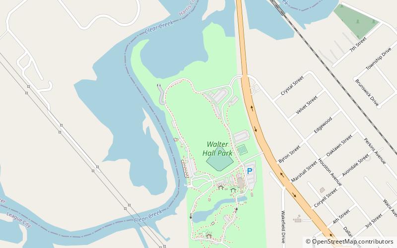 walter hall park league city location map