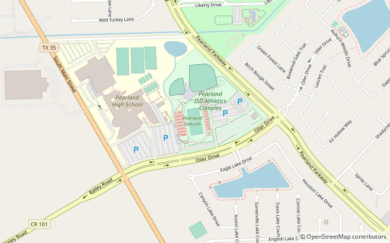 Pearland Stadium location map