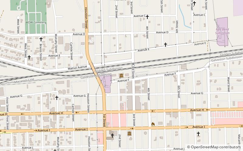 Rosenberg Railroad Museum location map
