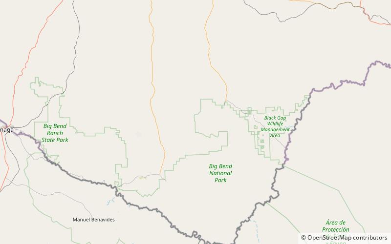 chalk mountains park narodowy big bend location map