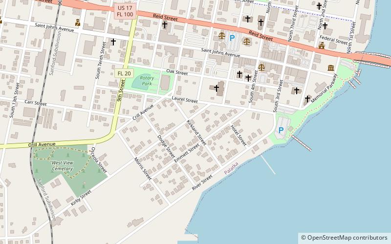 Palatka South Historic District location map