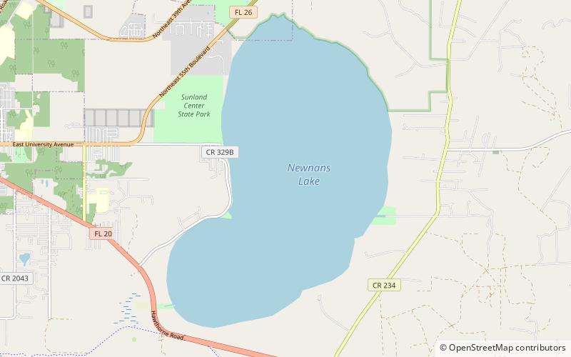 Newnans Lake location map