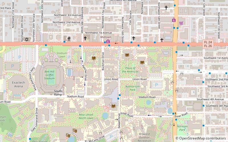 University of Florida Campus Historic District location map