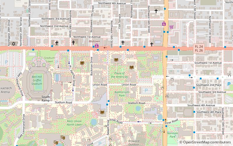 Plaza of the Americas location map