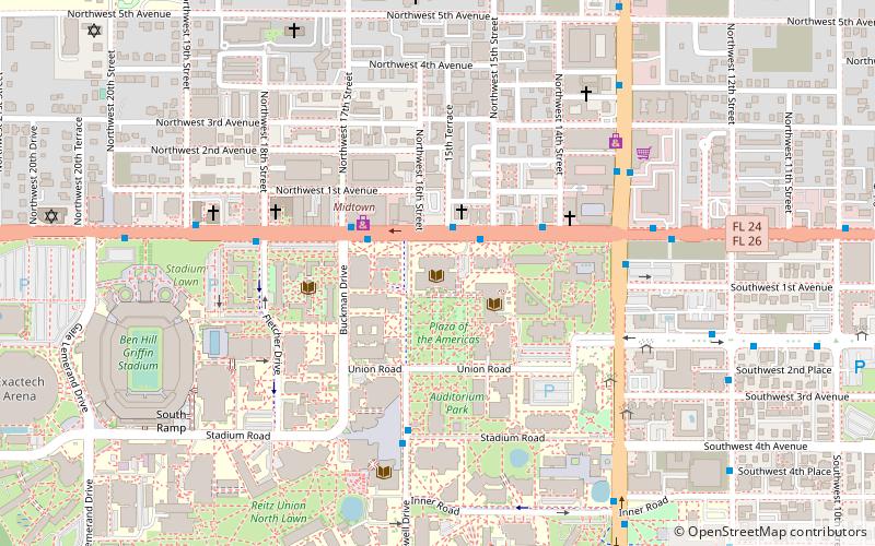 University of Florida Library West location map