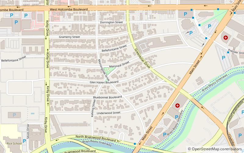 old braeswood houston location map