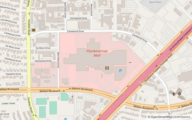 Almeda Mall location map