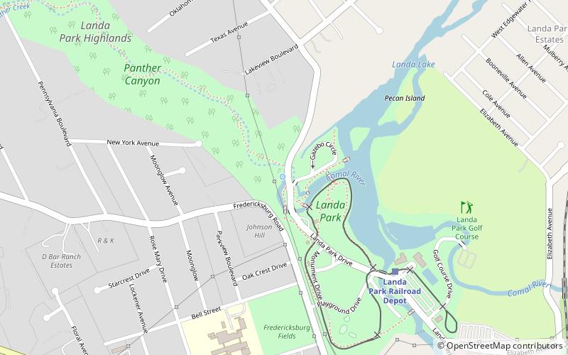 landa park new braunfels location map