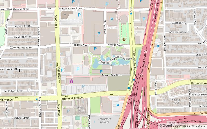 Lakes on Post Oak location map