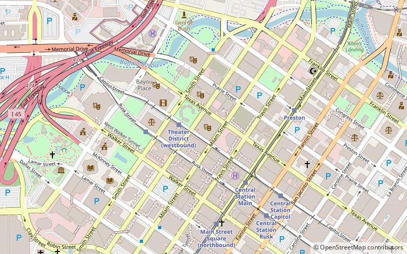 Houston Symphony location map