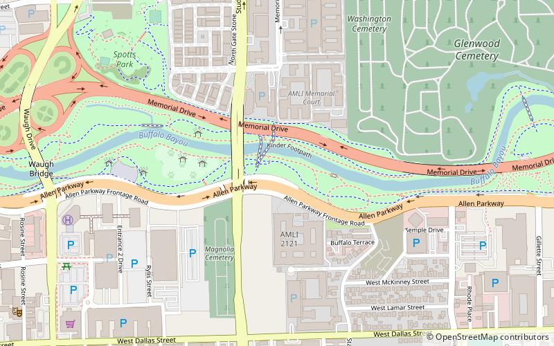 Buffalo Bayou Park location map