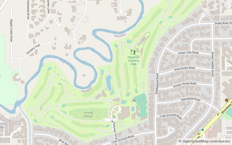 Houston Country Club location map