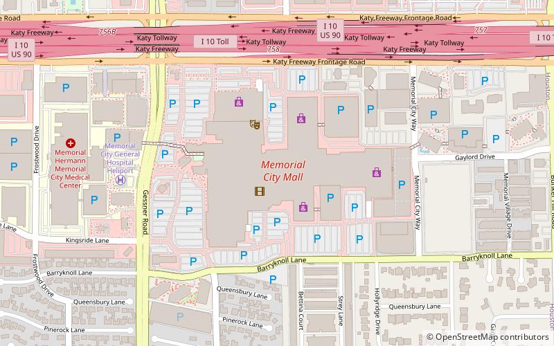 Memorial City Mall location map