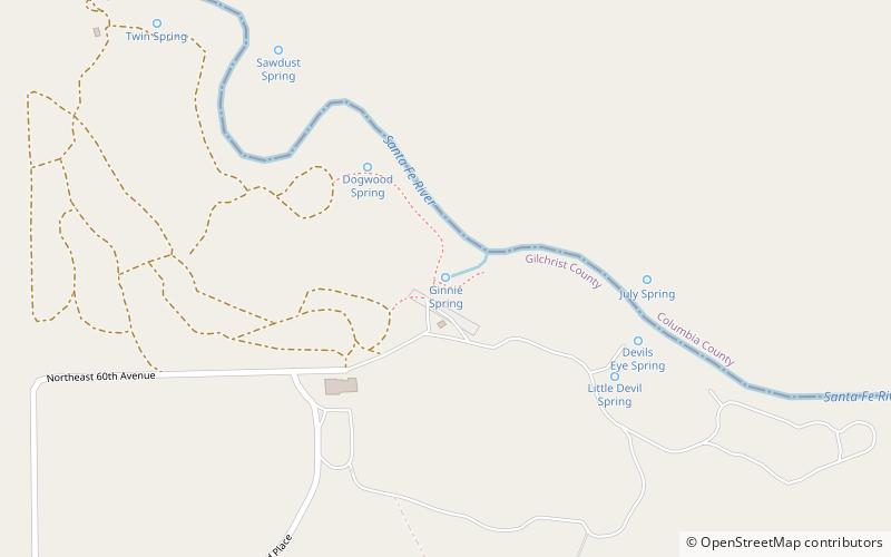 Ginnie Springs location map