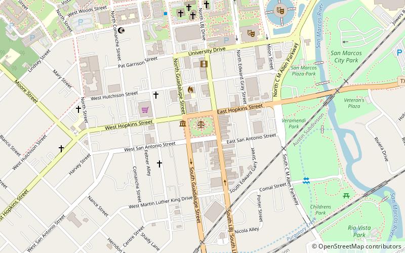 Hays County Courthouse location map