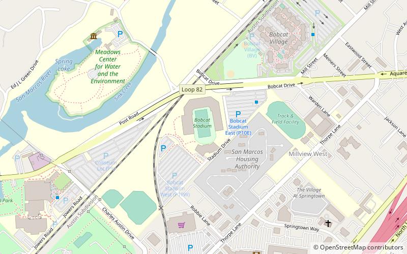 Bobcat Stadium location map