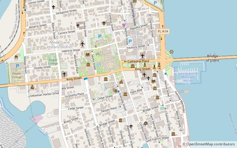 District historique de St. Augustine Town Plan location map