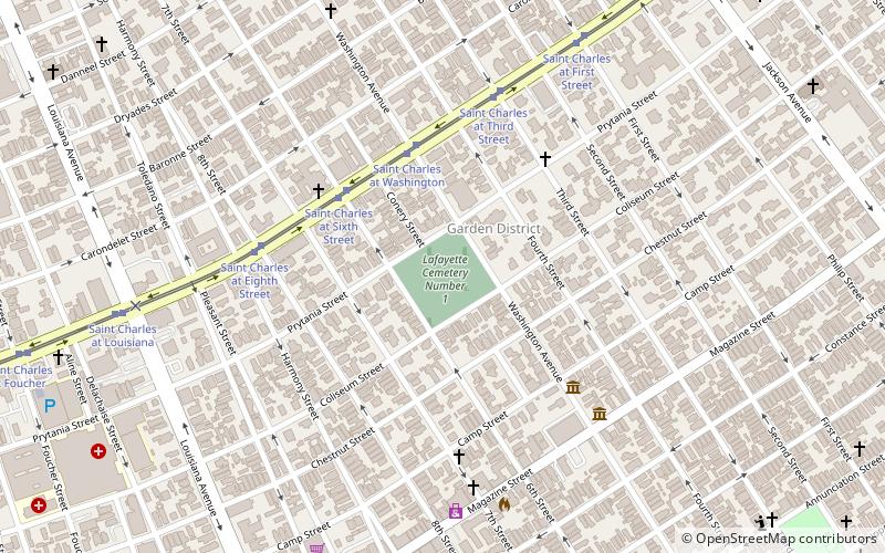 lafayette cemetery number 1 nowy orlean location map