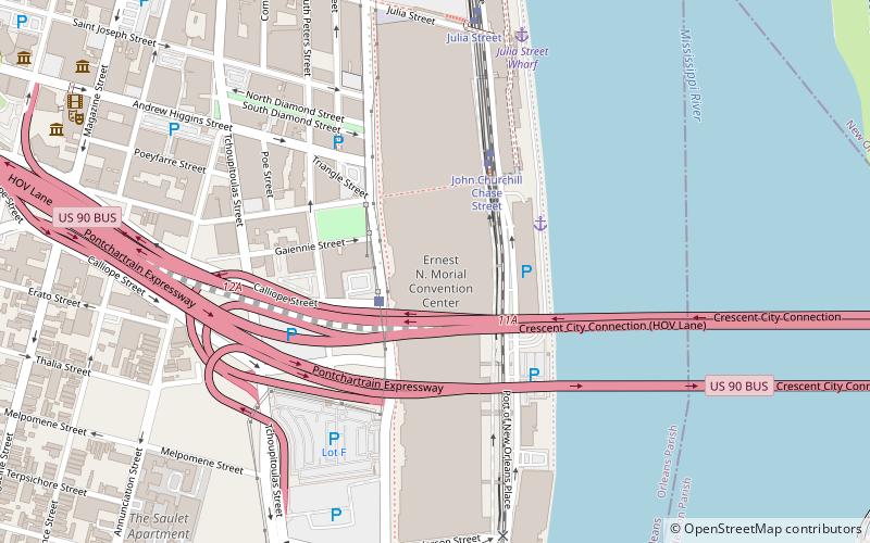 New Orleans Morial Convention Center location map