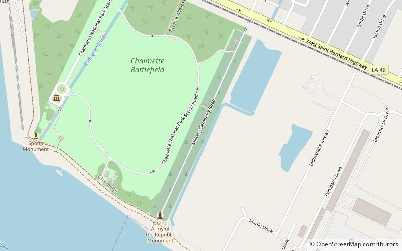Cimetière national de Chalmette location map