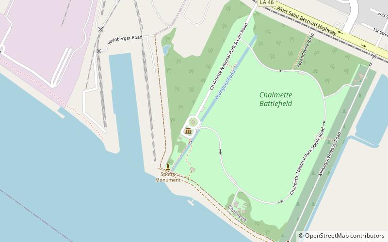 Chalmette monument location map