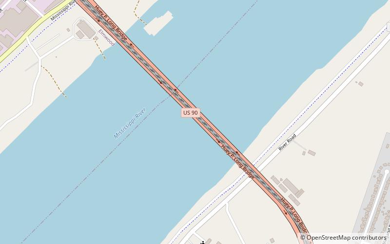 Huey P. Long Bridge location map
