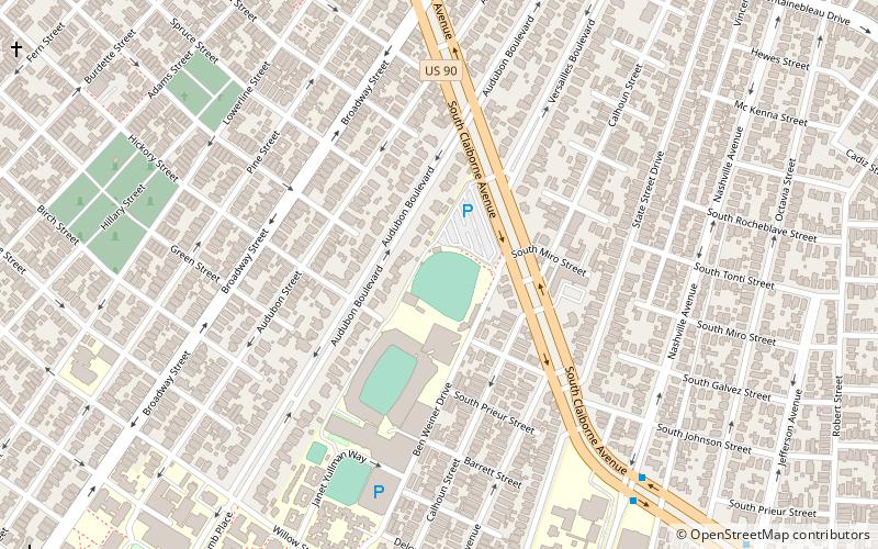 Greer Field at Turchin Stadium location map