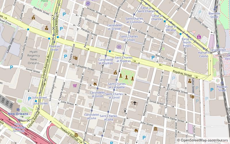 Gallier Hall location map