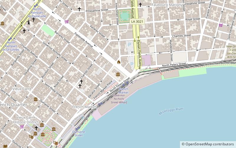 New Orleans Jazz Museum location map