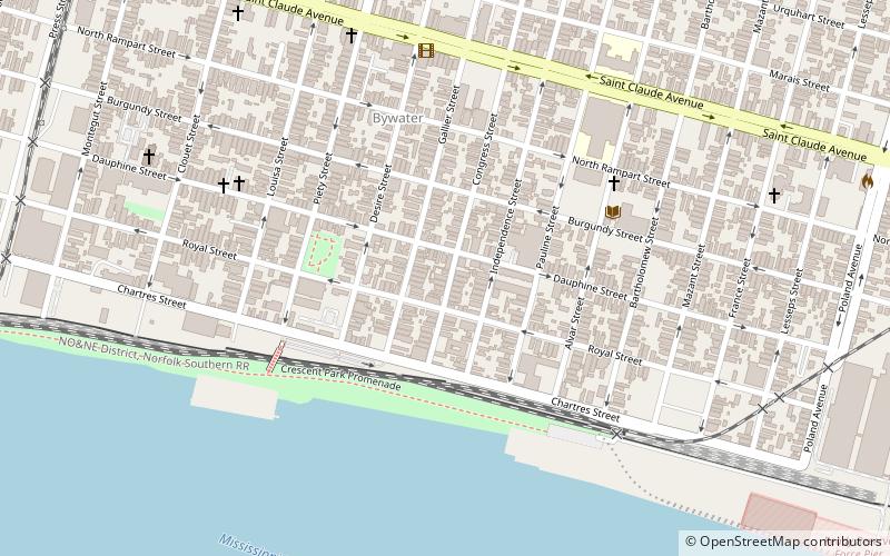 Bywater location map