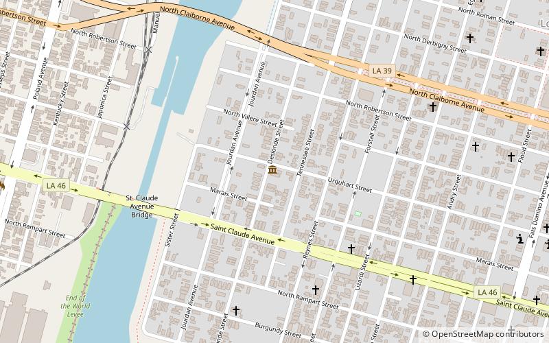 Lower 9th Ward Living Museum location map