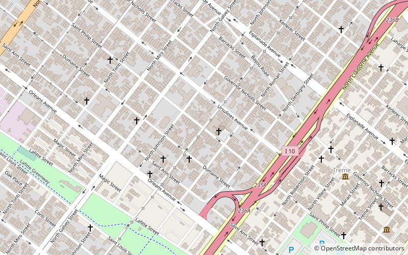 Rampart Street location map