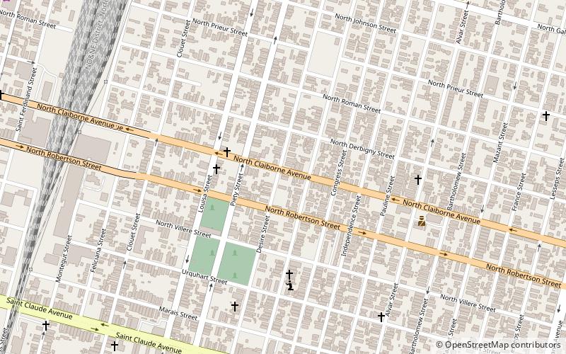 st claude new orleans location map