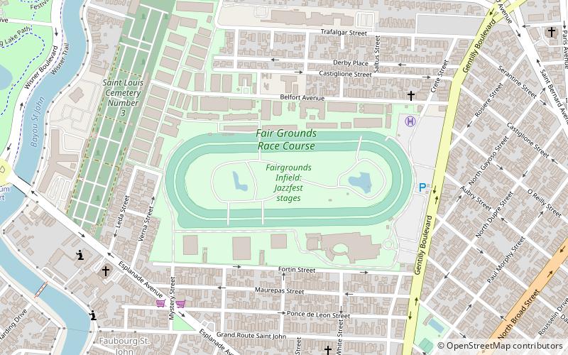 Fair Grounds Race Course location map