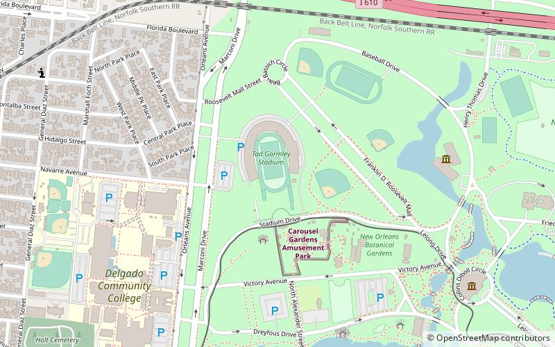 City Park Practice Track location map