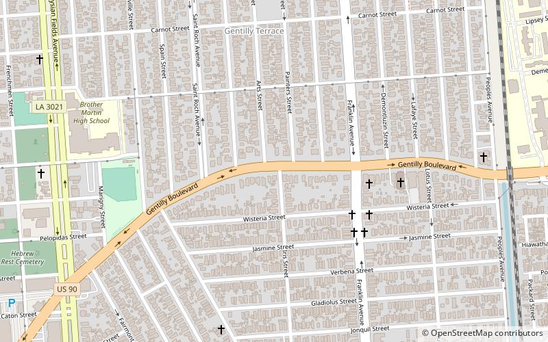 Gentilly Terrace location map