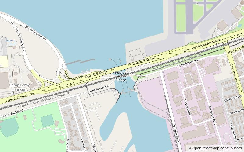 Seabrook Railroad Bridge location map