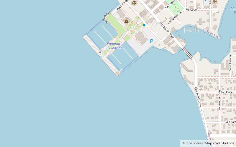 Panama City Marina location map