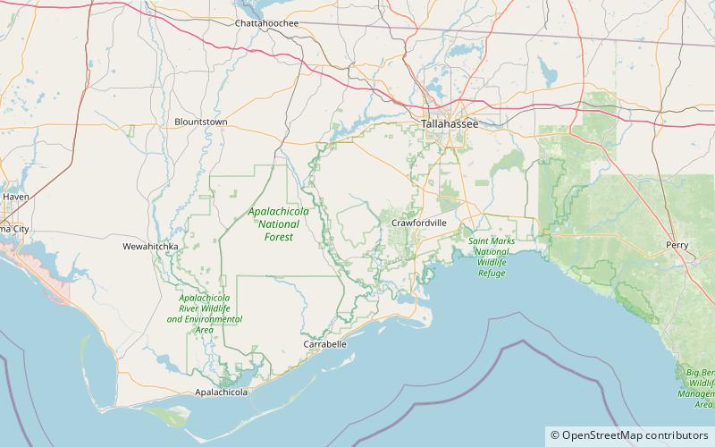 bradwell bay wilderness foret nationale dapalachicola location map