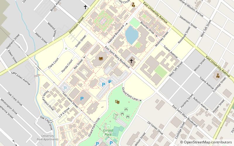 Earl K. Long Gymnasium location map