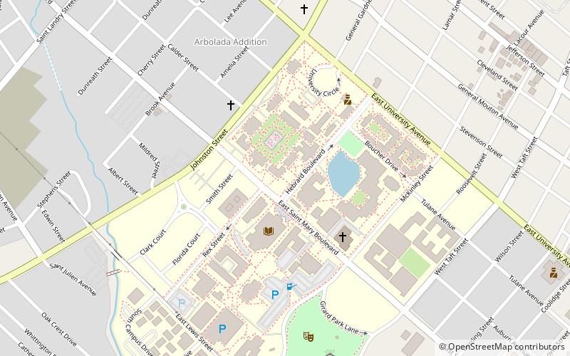 University of Louisiana at Lafayette location map